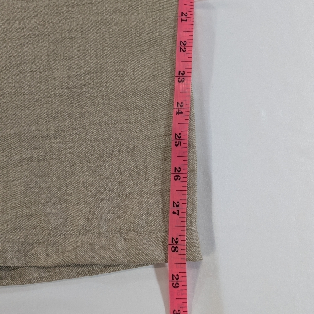 Monteau Los Angeles Pleated Beige Wide-Leg Pants Size Large - Picture 9 of 11